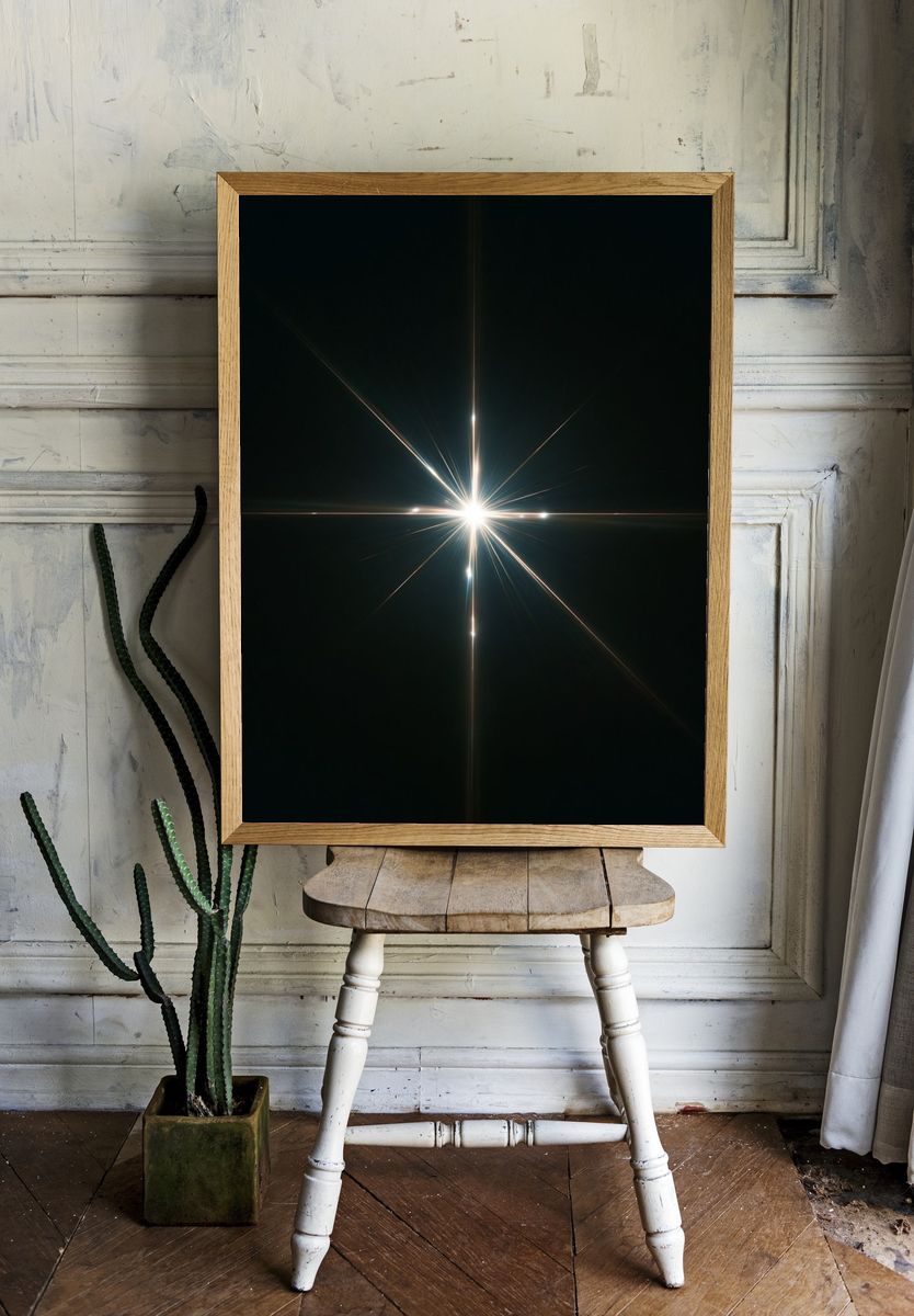 Radiant Starburst Abstract Print. — room view 1