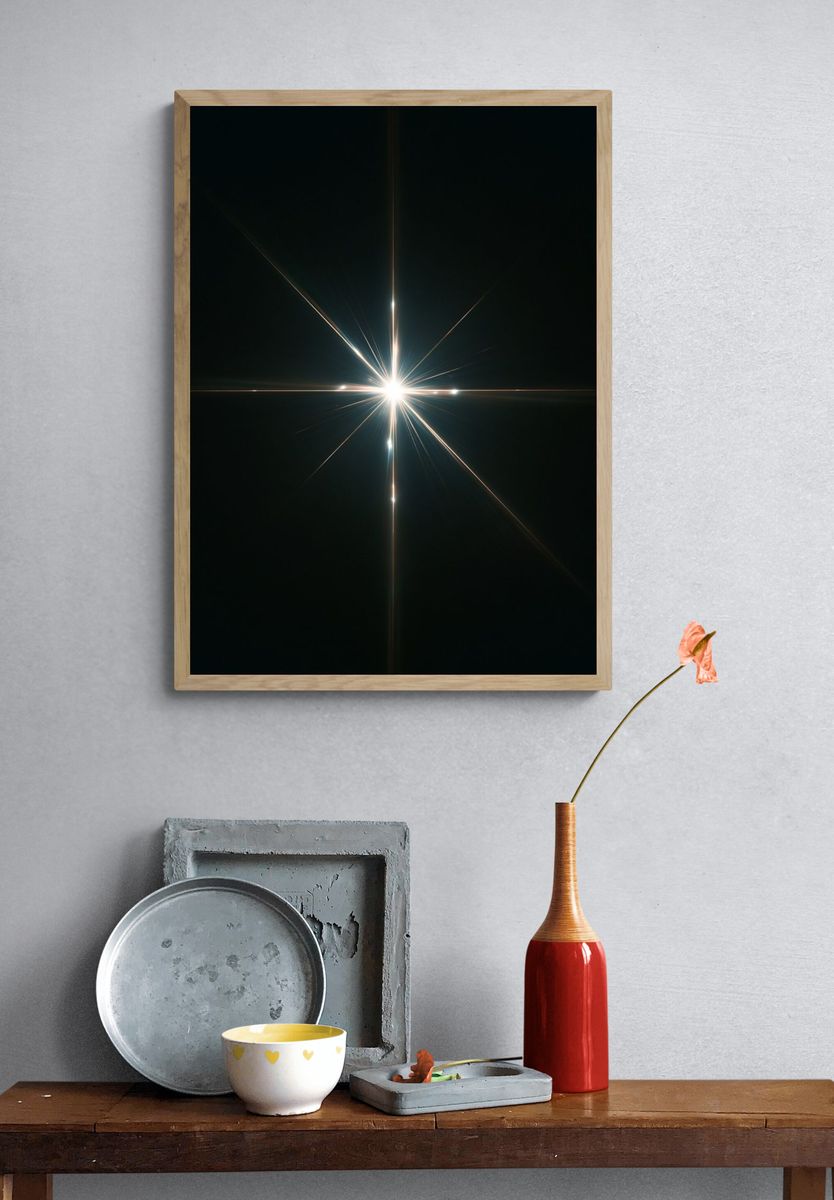 Radiant Starburst Abstract Print. — room view 3