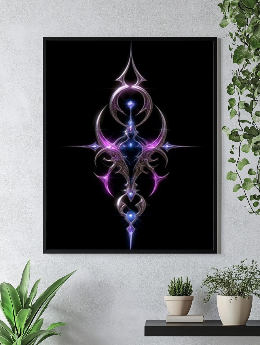 Celestial Sigil Abstract Poster. — room view 4