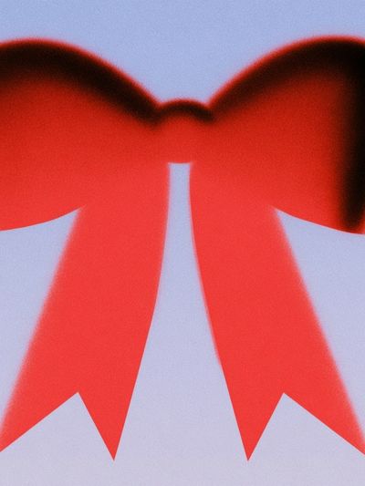 Red Bow Abstract Poster.