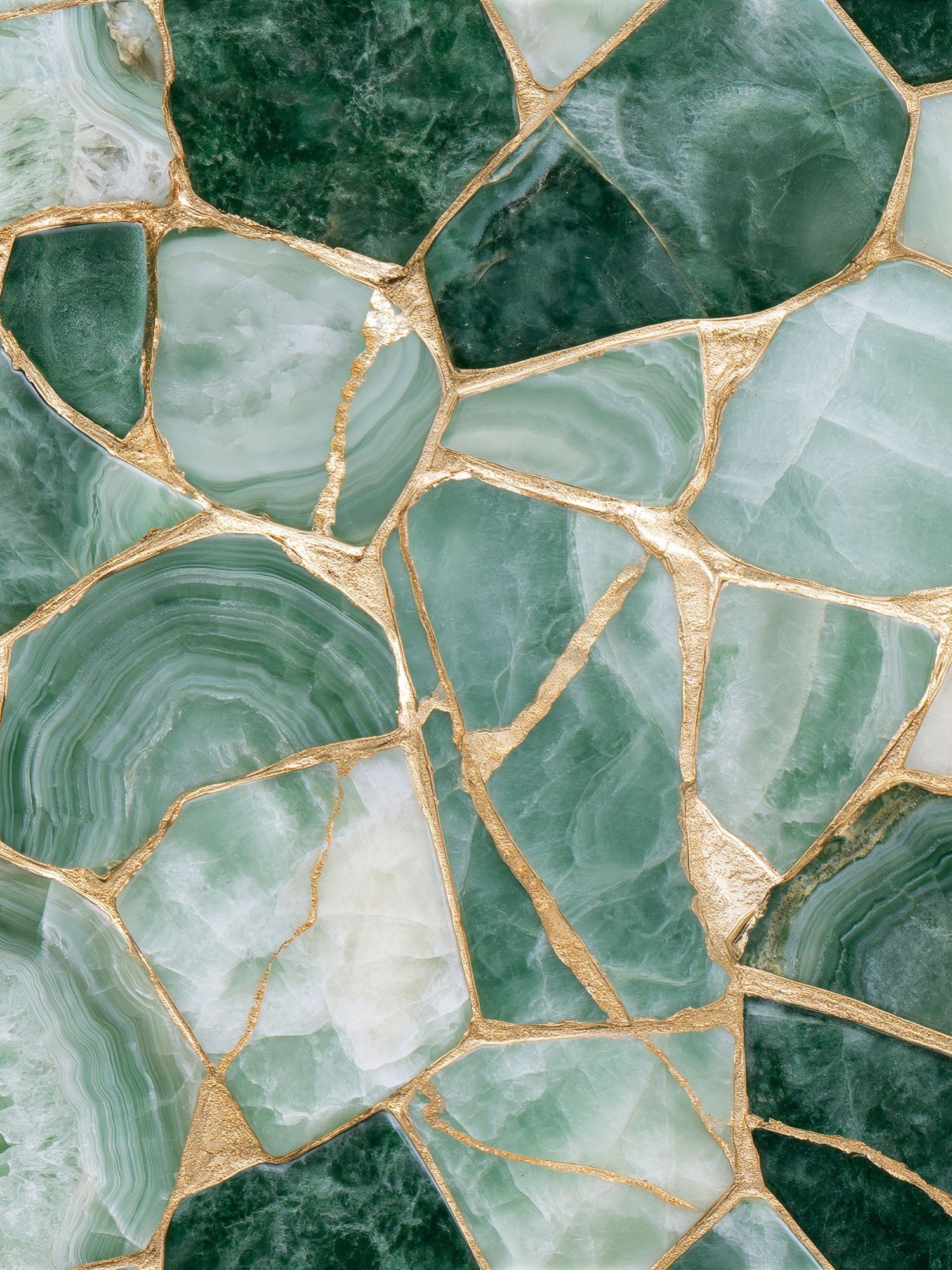 Green Onyx Mosaic Abstract Poster. poster — abstract art