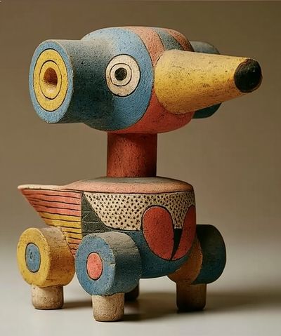 Abstract Totem Sculpture Print. poster print