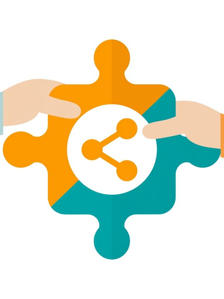Puzzle Share Icon Abstract Poster. poster detail
