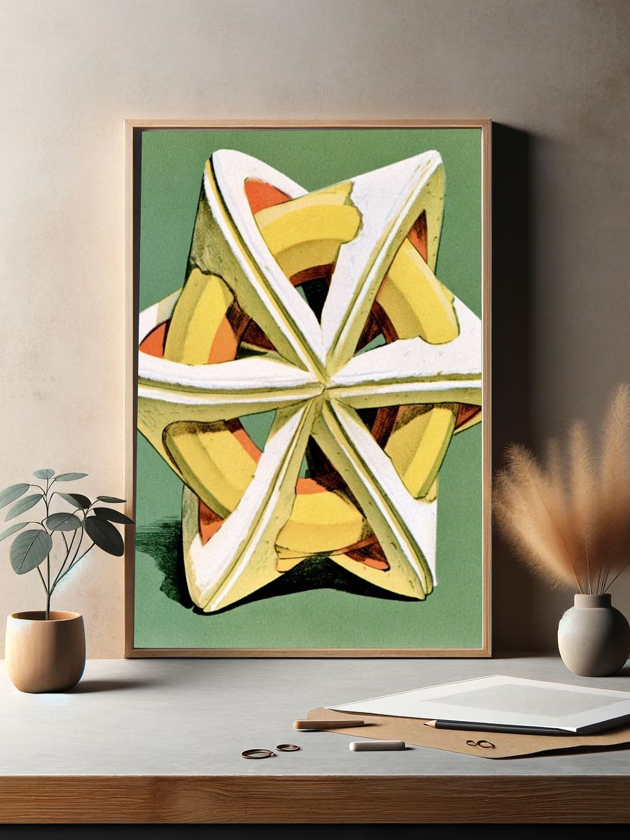 Geometric Star Abstract Poster. — room view 2