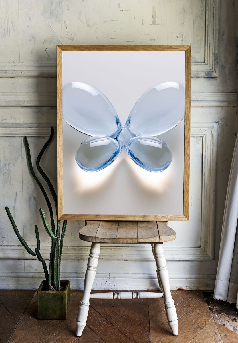 Glass Butterfly Abstract Poster. room preview