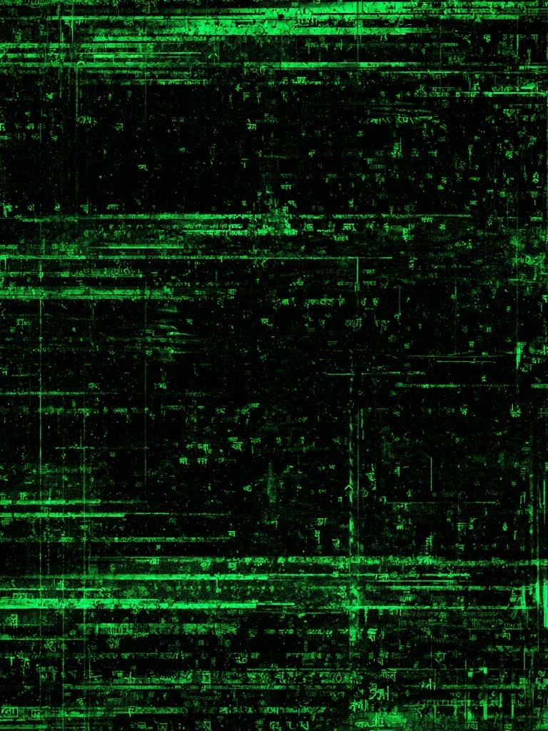 Neon Green Glitch Abstract Poster. poster detail