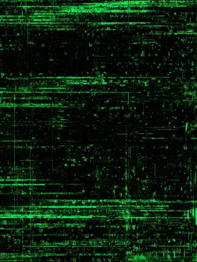 Neon Green Glitch Abstract Poster. poster