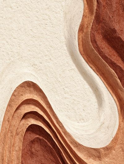Earthy Wavy Abstract Poster. poster print