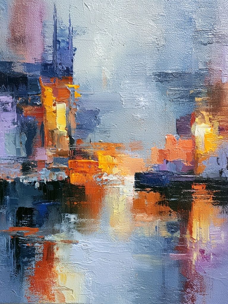 Abstract City Lights Poster. poster detail