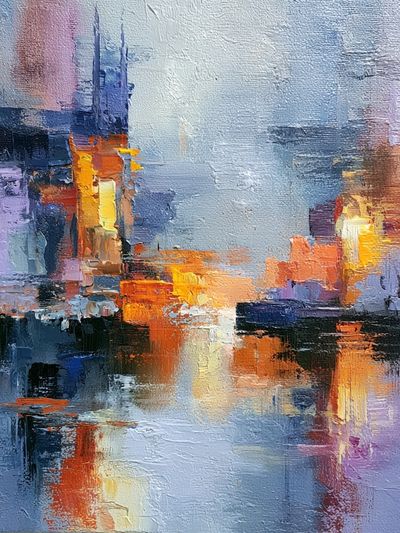 Abstract City Lights Poster. poster
