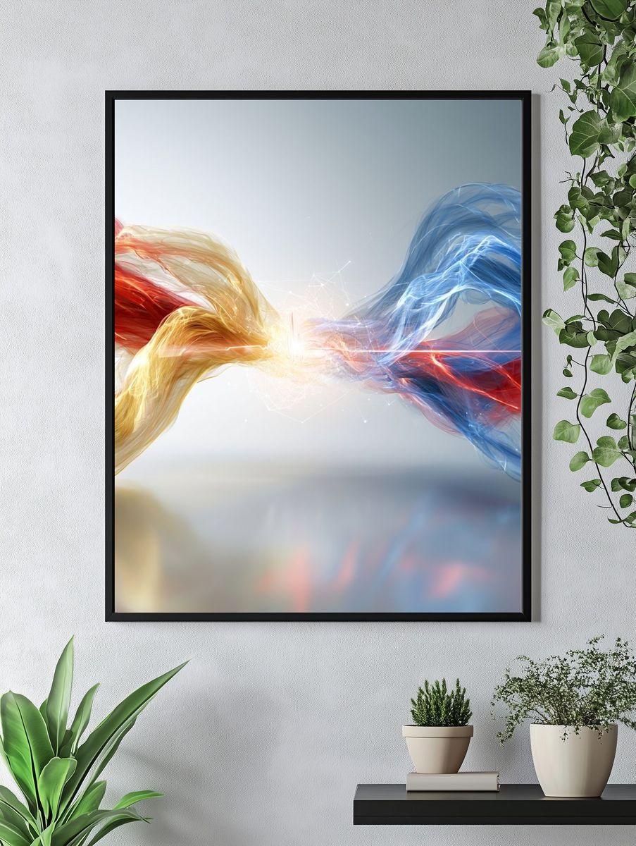 Chromatic Flow Abstract Poster. — room view 4
