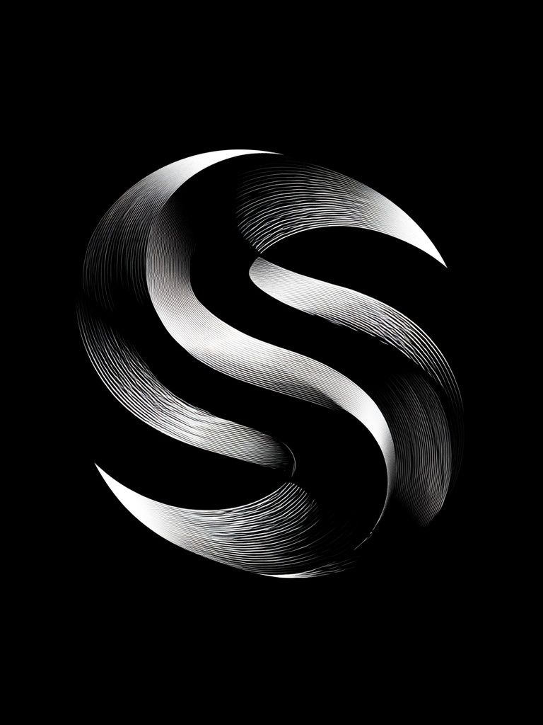 Abstract Monochrome S Poster. poster — abstract art