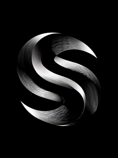 Abstract Monochrome S Poster. poster