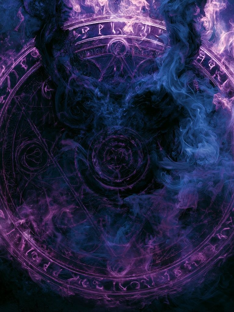 Mystic Smoke Circle Abstract Print. poster — abstract art