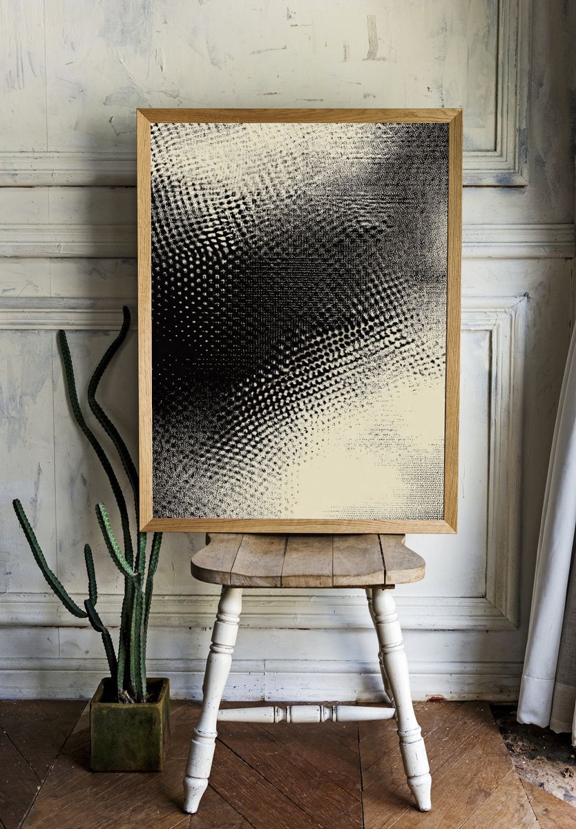 Halftone Monochrome Abstract Poster. room preview