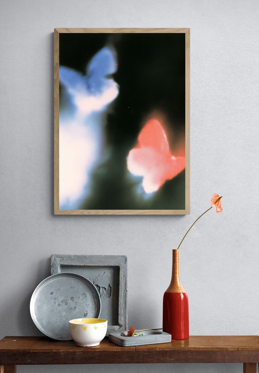 Dreamy Butterfly Abstract Print. — room view 3