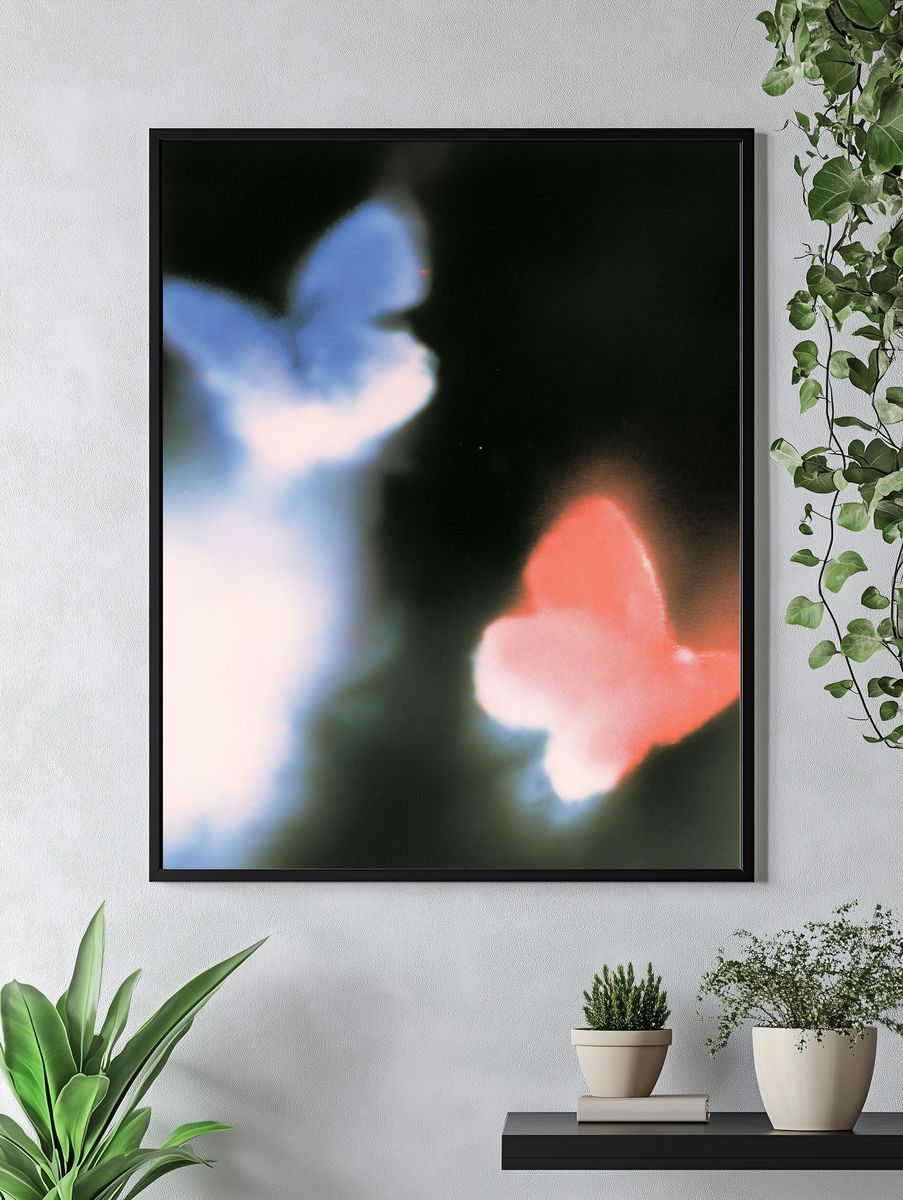 Dreamy Butterfly Abstract Print. — room view 4
