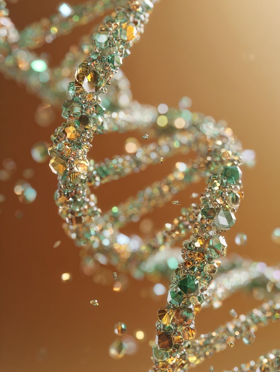 Crystal DNA Abstract Poster. poster — abstract art