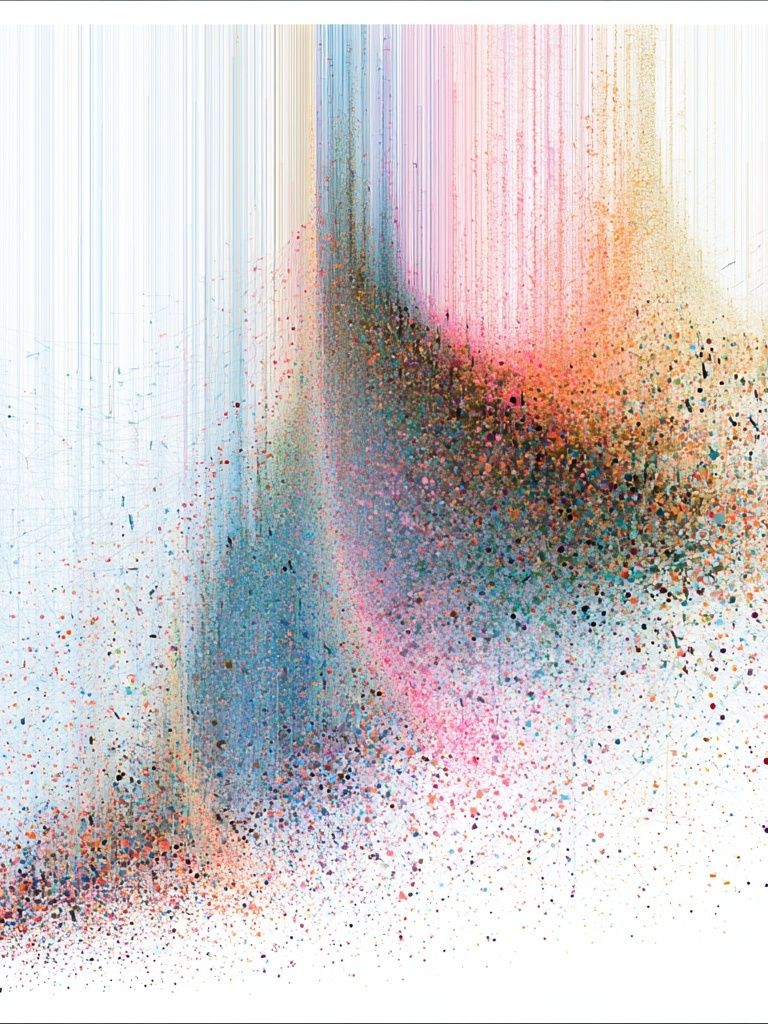 Pastel Color Burst Abstract Poster. poster detail