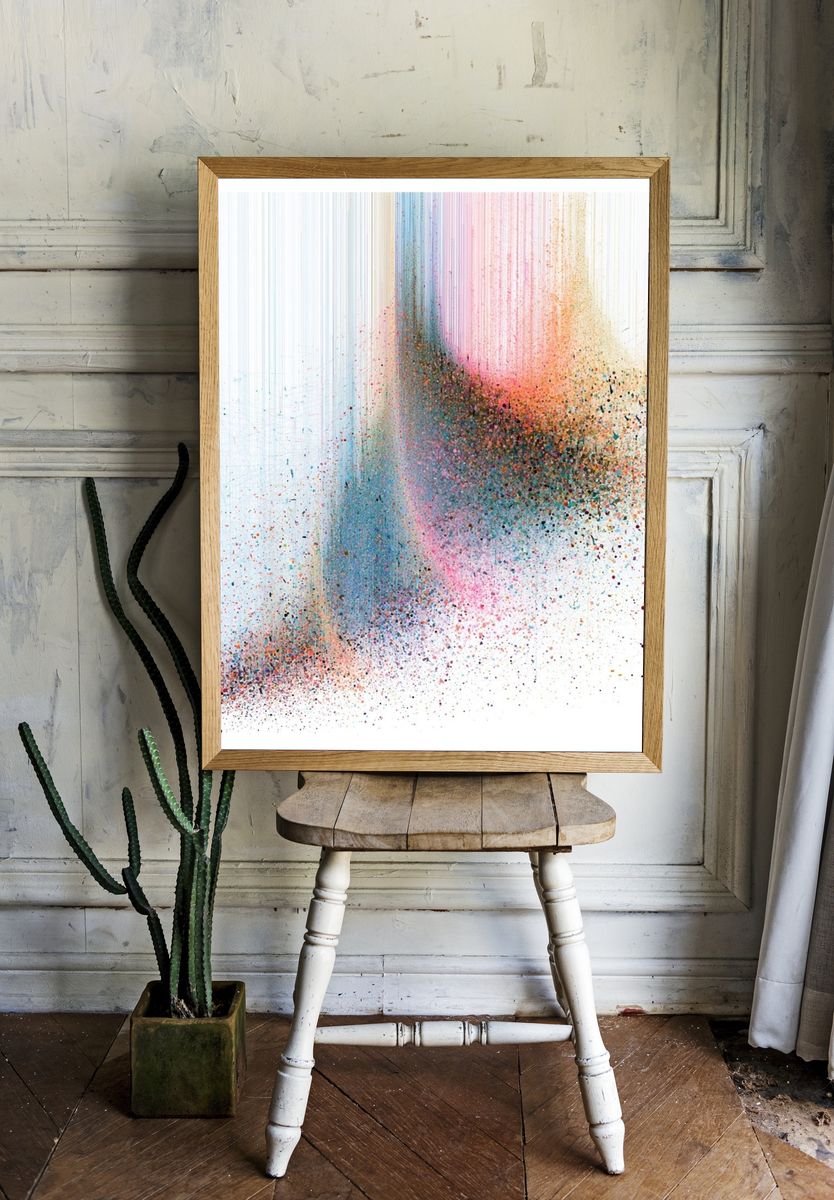 Pastel Color Burst Abstract Poster. — room view 1