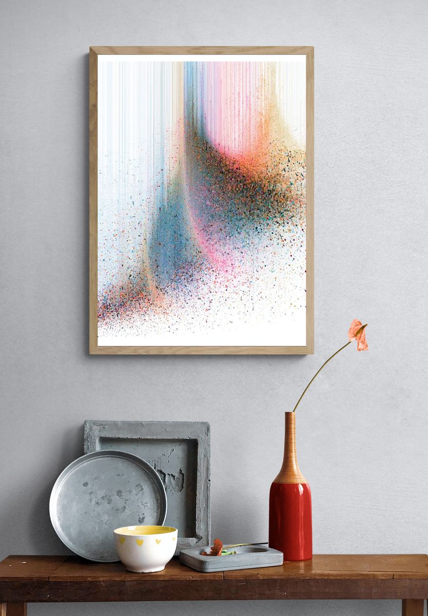 Pastel Color Burst Abstract Poster. — room view 3