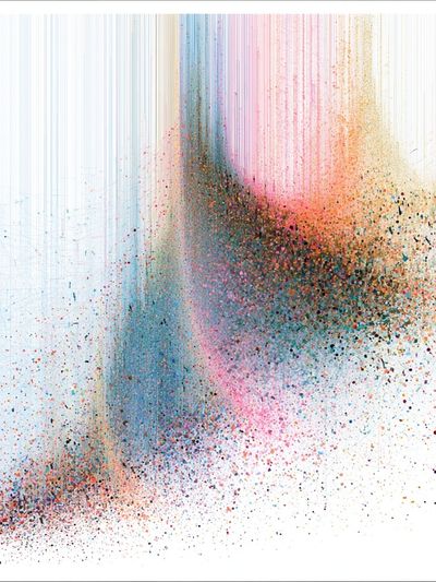 Pastel Color Burst Abstract Poster. poster