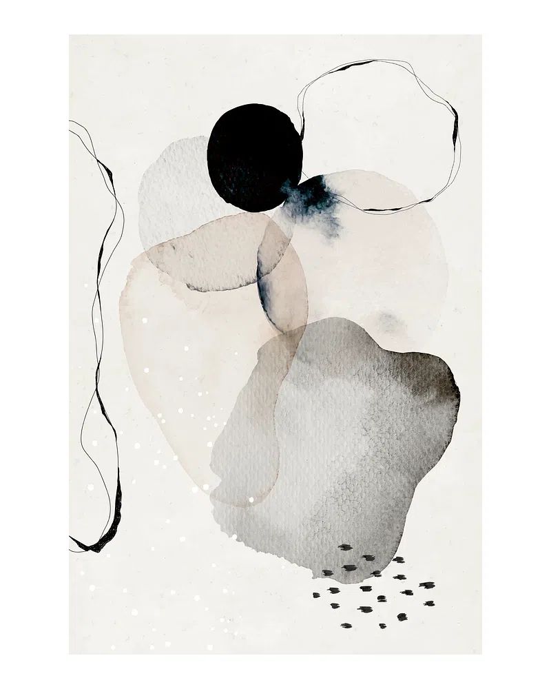 Abstract watercolor circles wall art. poster — abstract art