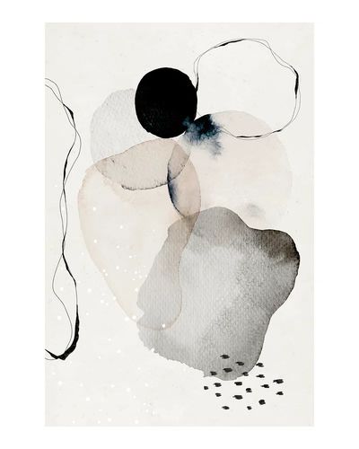 Abstract watercolor circles wall art. poster