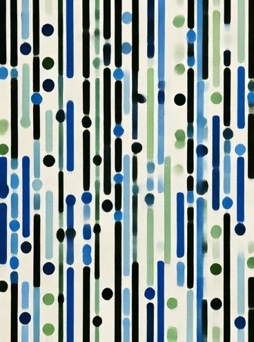 Blue Green Rain Abstract Poster. poster detail