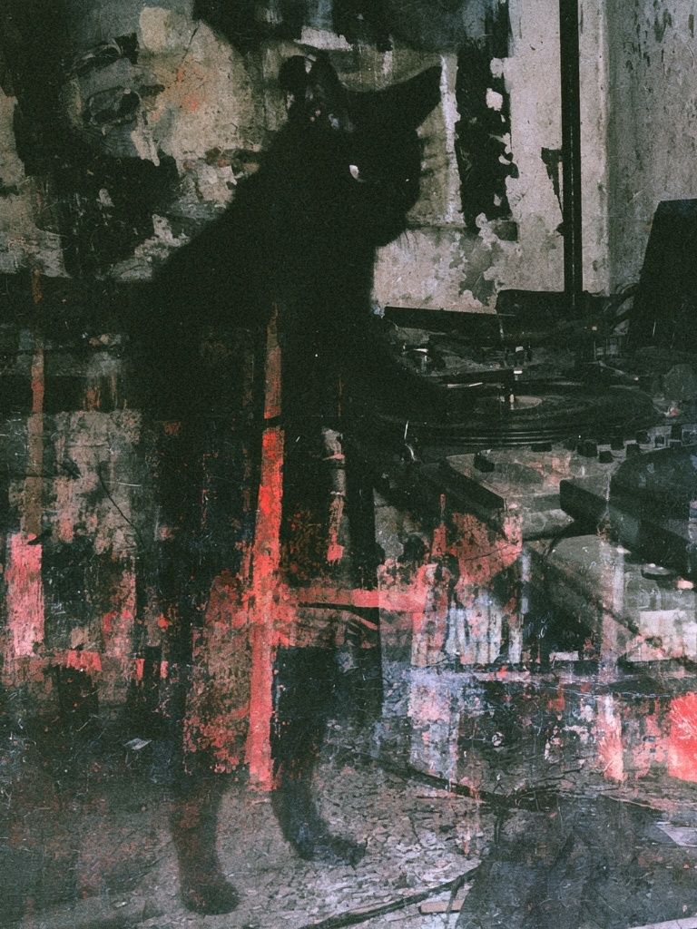 Industrial Glitch Abstract Print. poster detail
