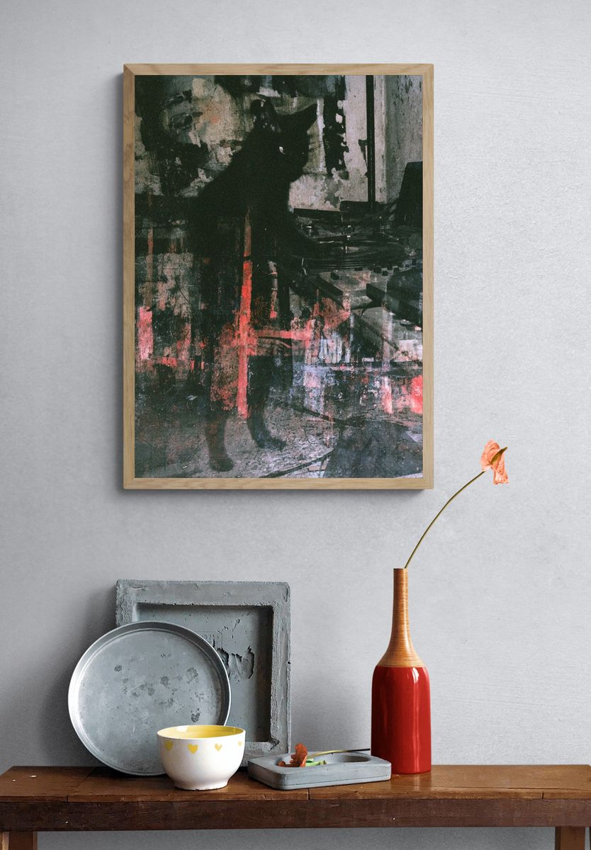 Industrial Glitch Abstract Print. — room view 3