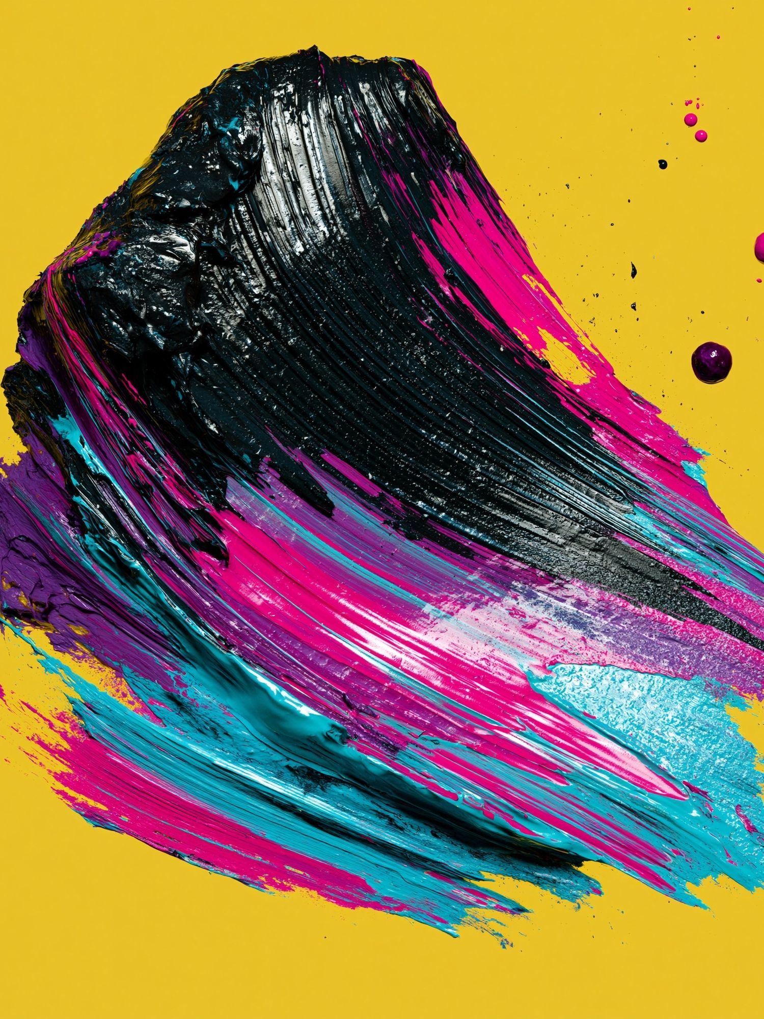 Neon Impasto Abstract Poster. poster — abstract art