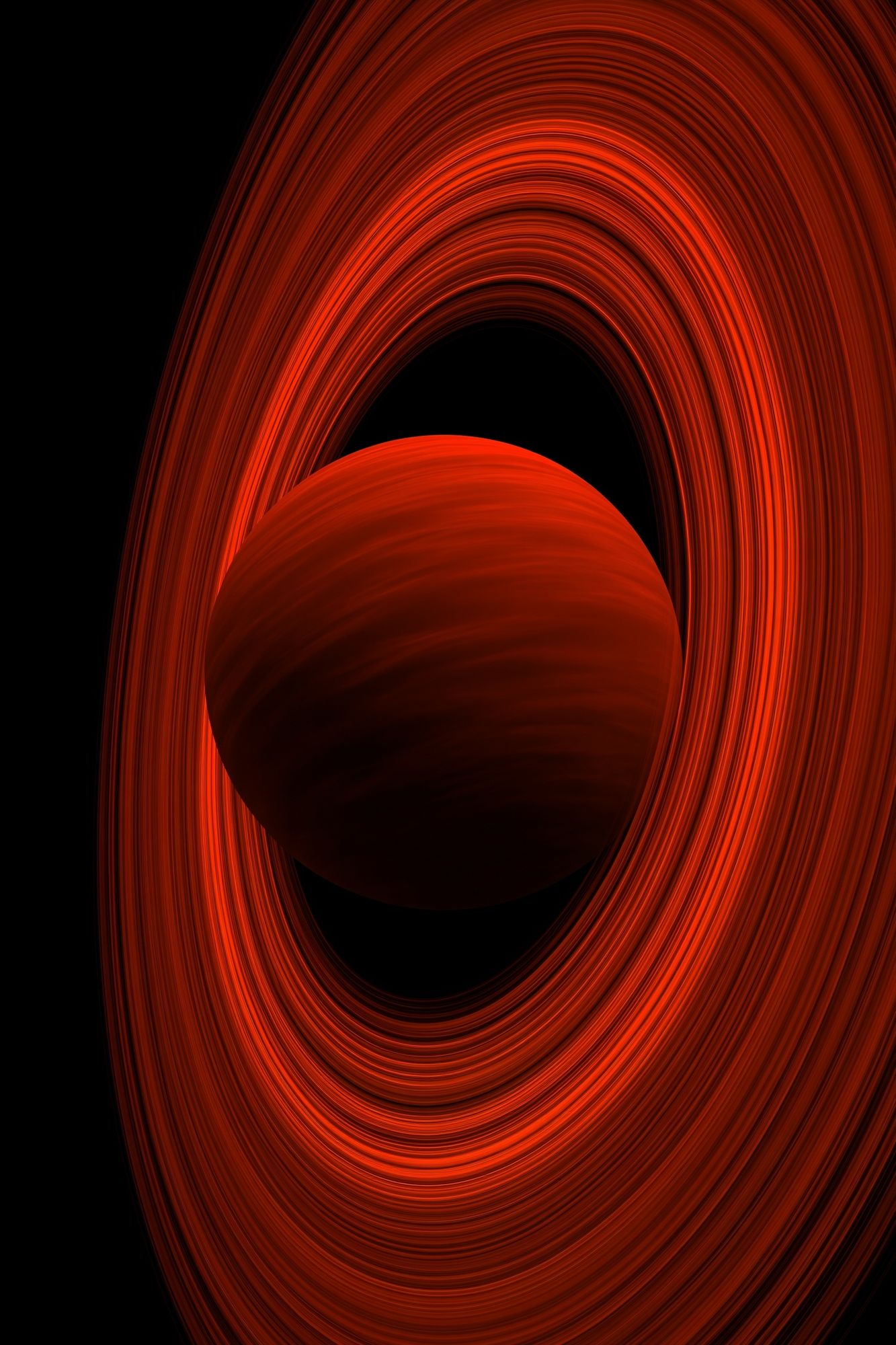 Crimson Orb Abstract Poster. poster — abstract art