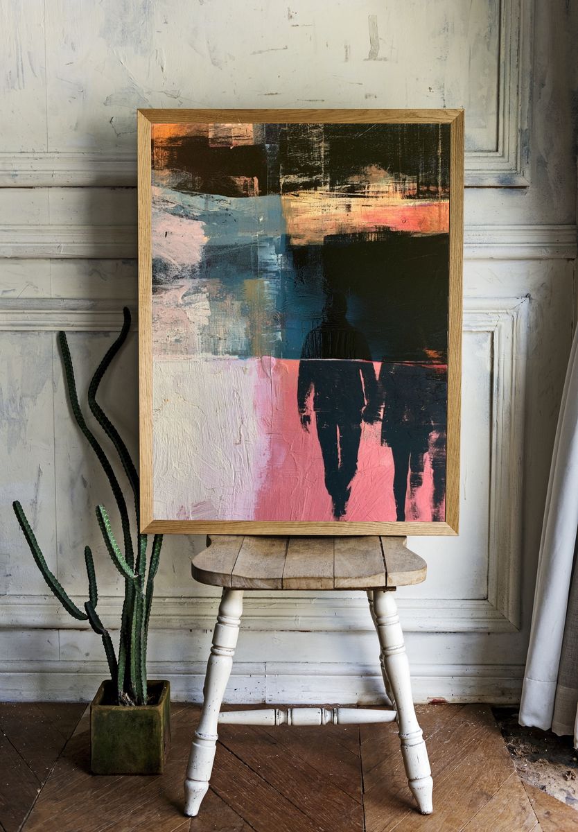 Abstract Brushstroke Poster. room preview