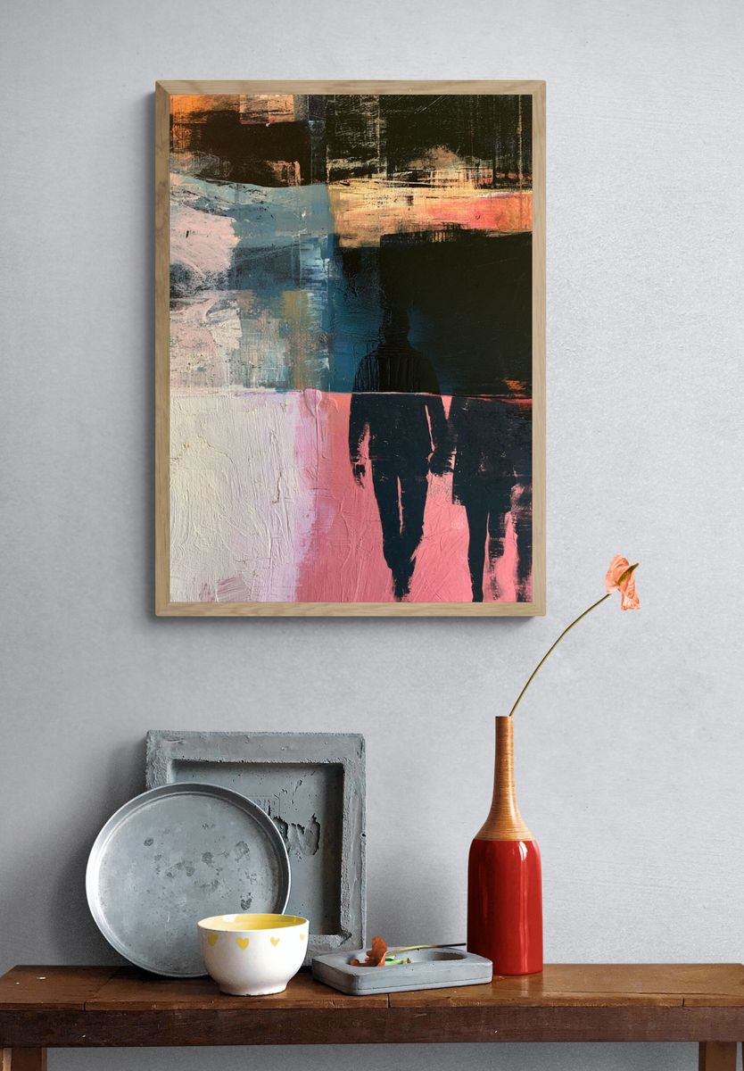 Abstract Brushstroke Poster. — room view 3