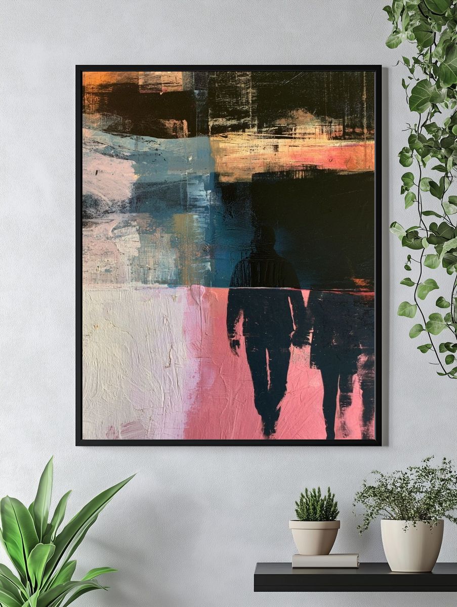 Abstract Brushstroke Poster. — room view 4