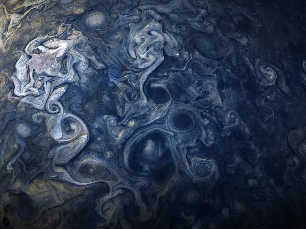 Jupiter Blues. Original NASA. Digitally. poster detail