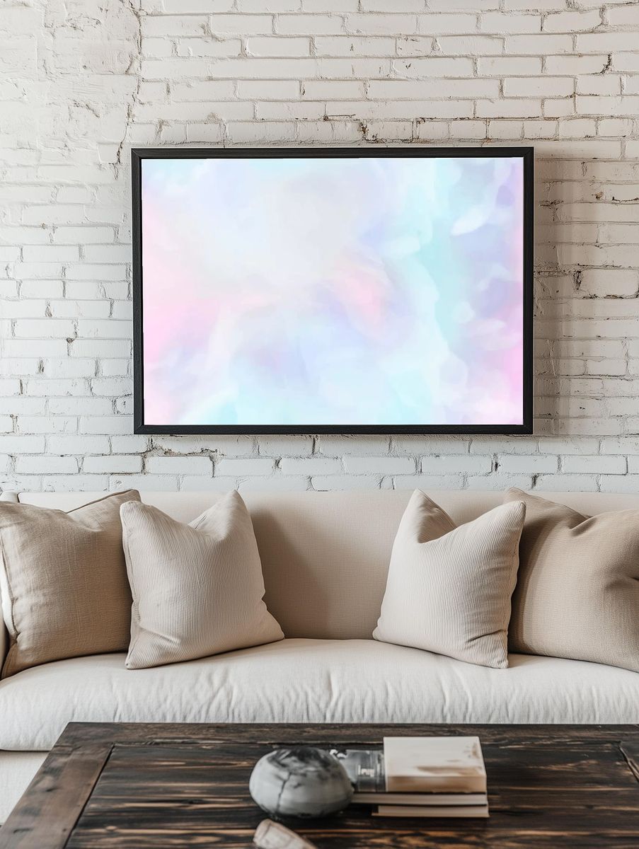 Vibrant blue watercolor painting background room preview