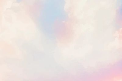Pastel cloud computer wallpaper, cute. poster print