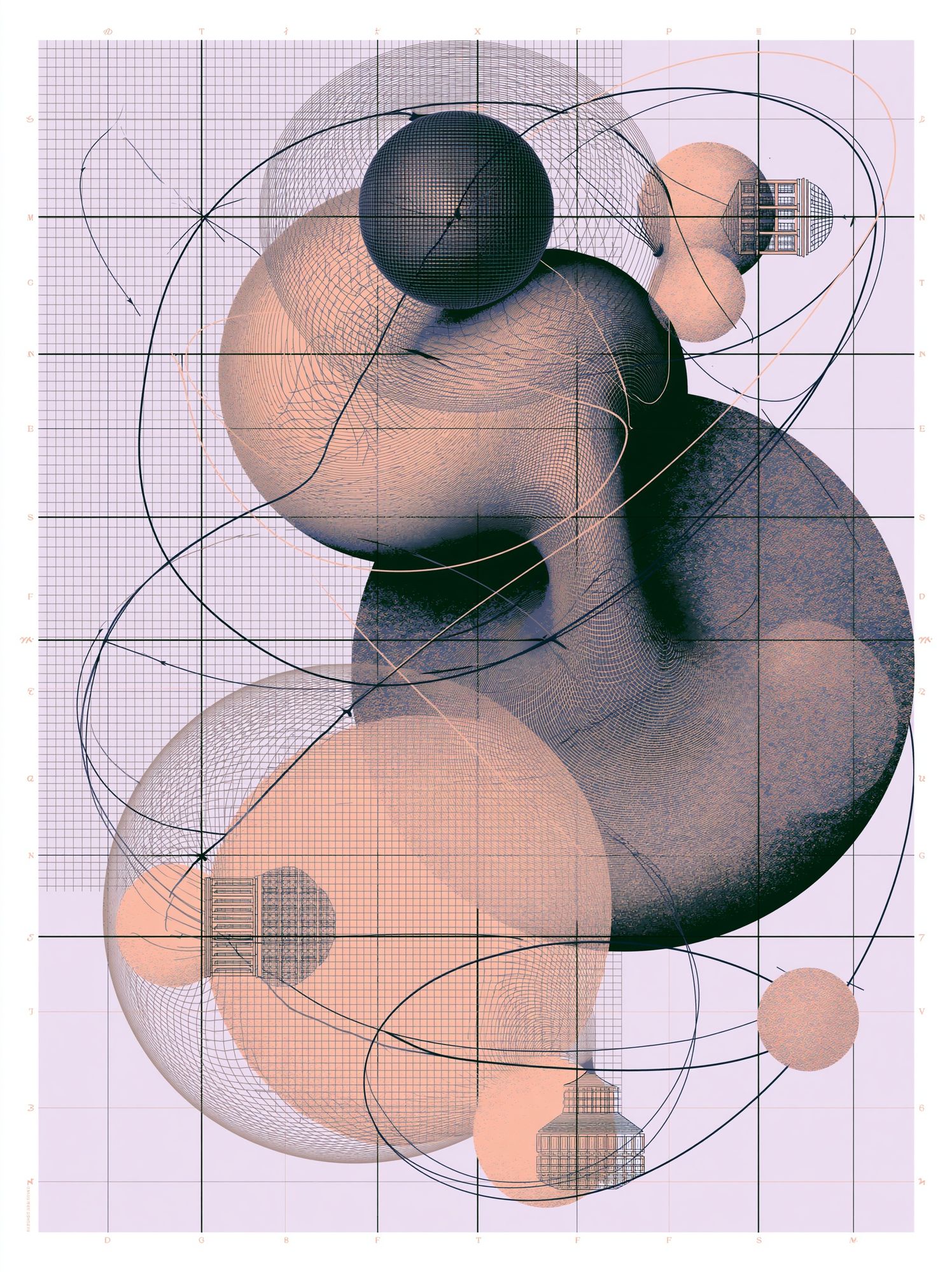 Geometric Orbital Abstract Poster. poster detail