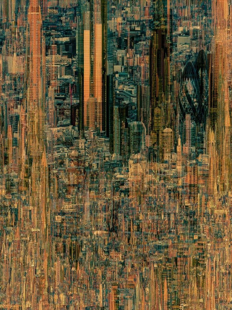 Urban Glitch Abstract Poster. poster detail