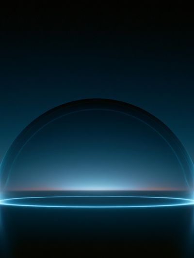Neon Horizon Abstract Poster. poster