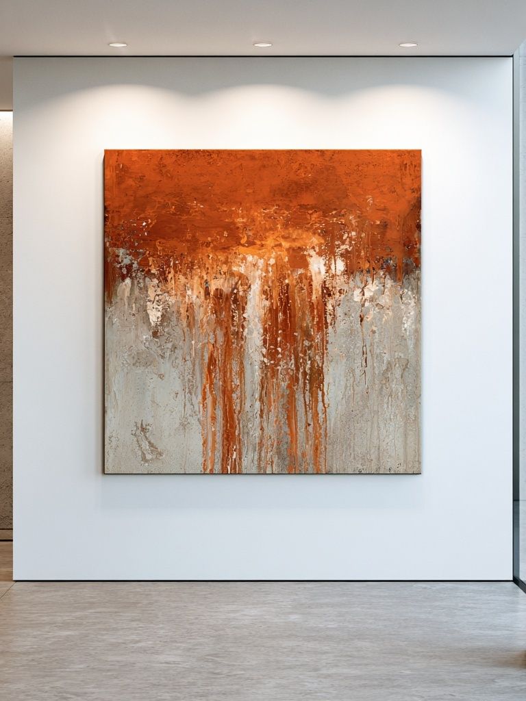Rust Orange Abstract Poster. poster — abstract art