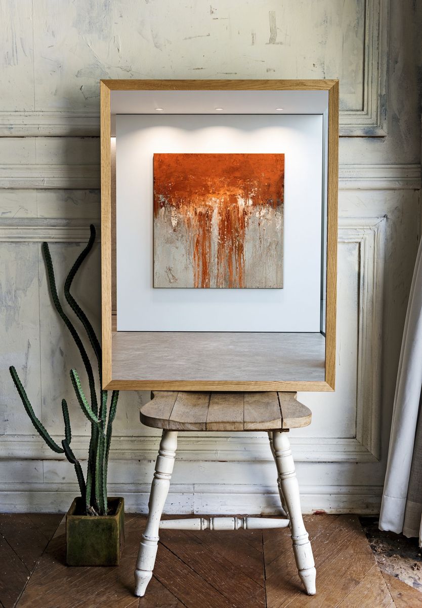 Rust Orange Abstract Poster. — room view 1