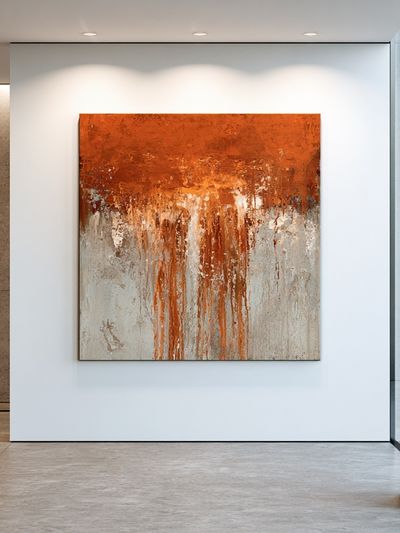 Rust Orange Abstract Poster.