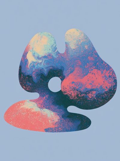 Pastel Fluid Abstract Poster. poster print