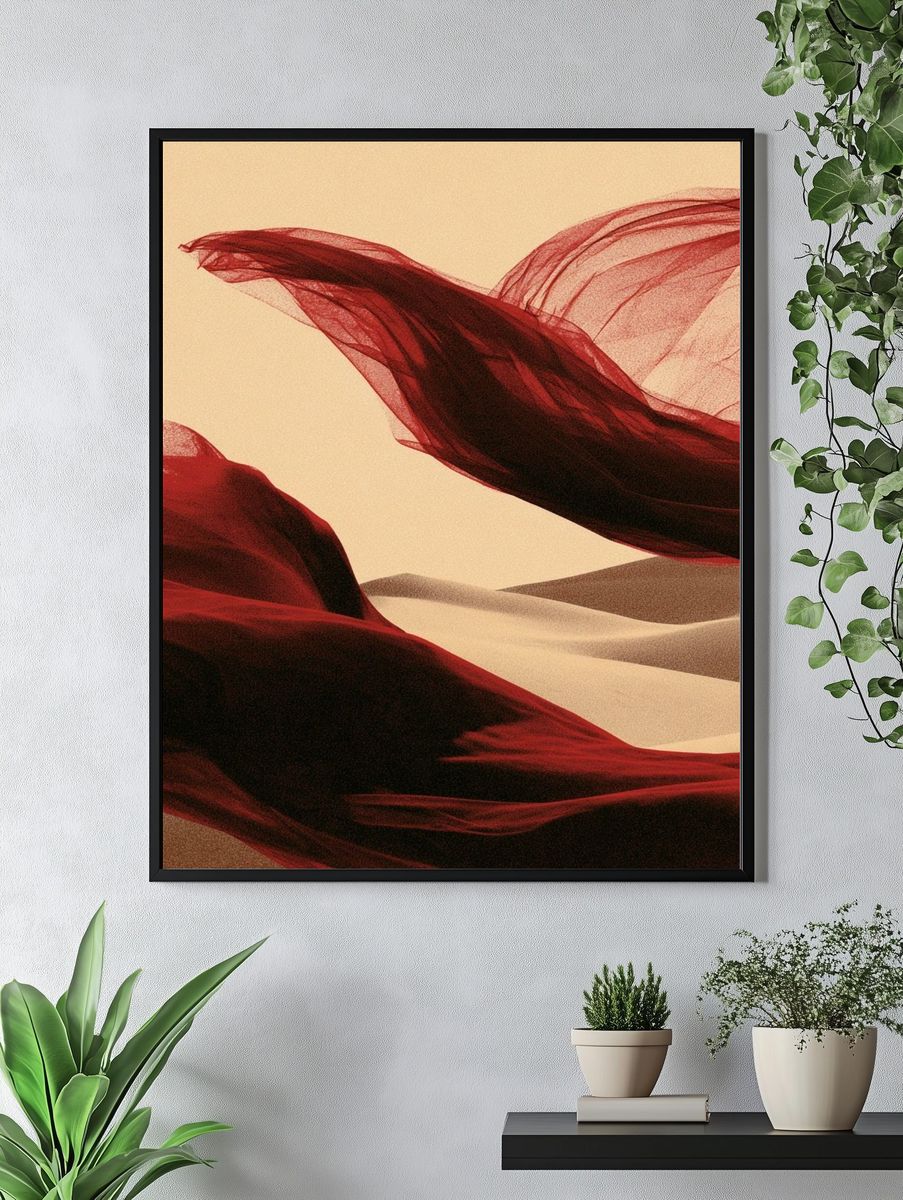 Desert Veil Abstract Print. — room view 4
