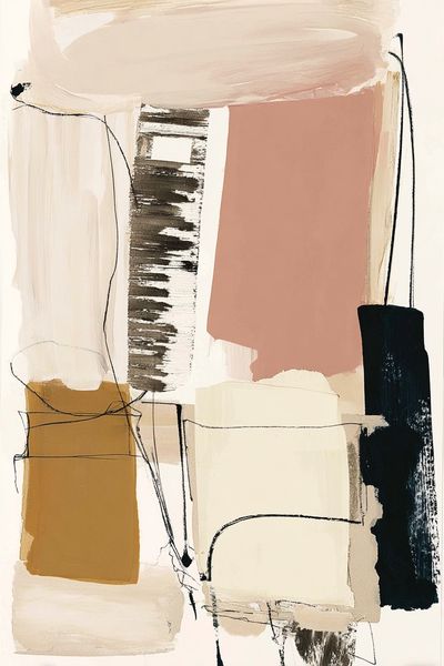 Neutral Abstract Blocks Poster. poster