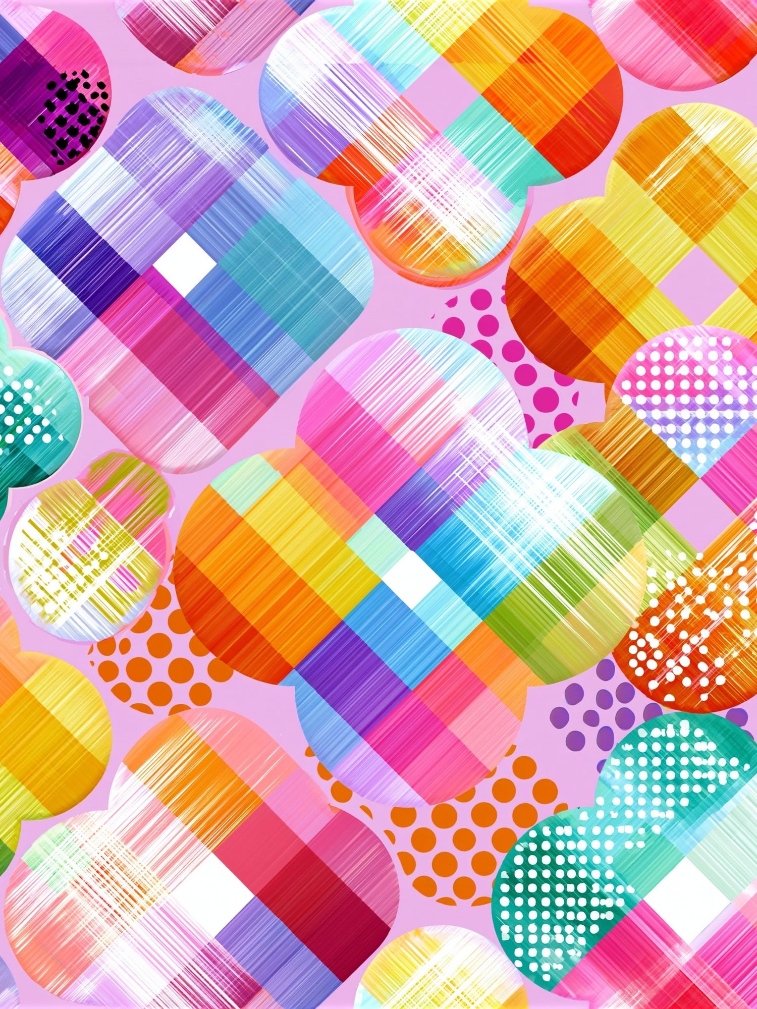 Colorful Geometric Circles Abstract Poster. poster detail