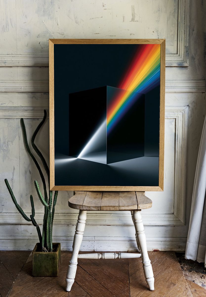 Prismatic Light Beam Abstract Poster. room preview